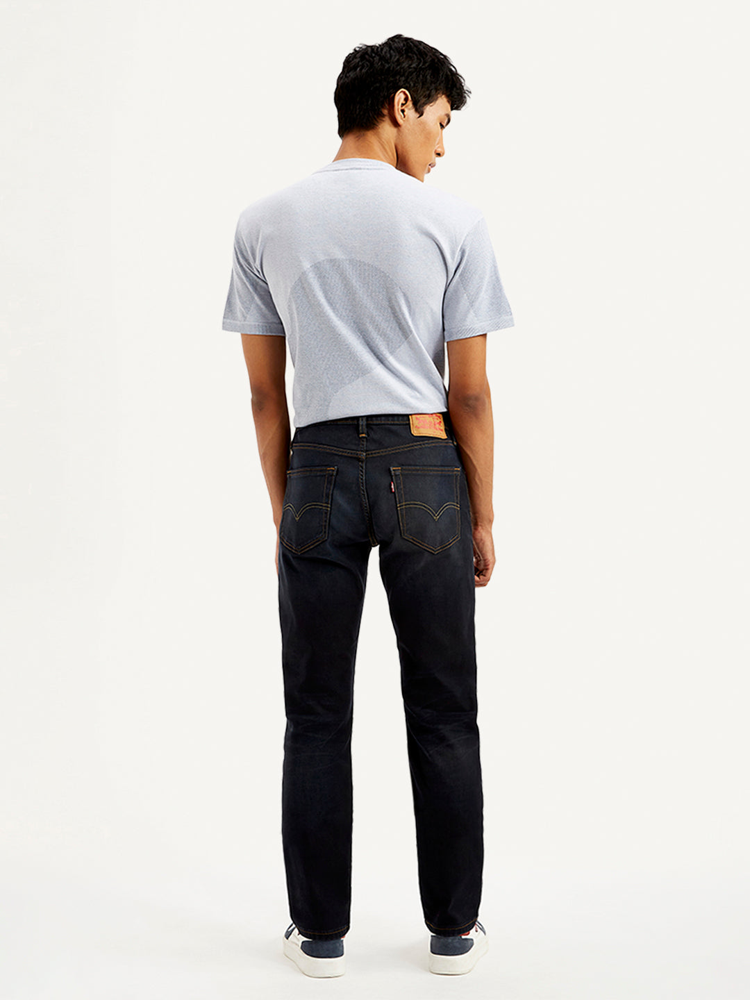 Men's 511 Navy Blue Slim Fit Mid Rise Jeans - 20 View