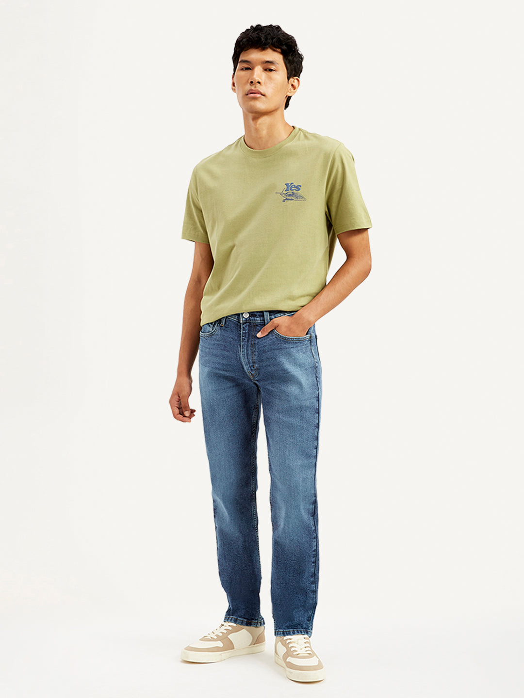 Men's 511 Blue Slim Fit Mid Rise Jeans - 20 View
