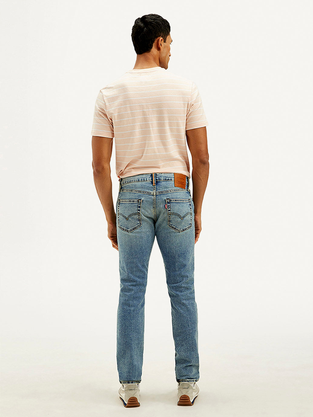 Men's 511 Light Blue Slim Fit Mid Rise Jeans - Back View