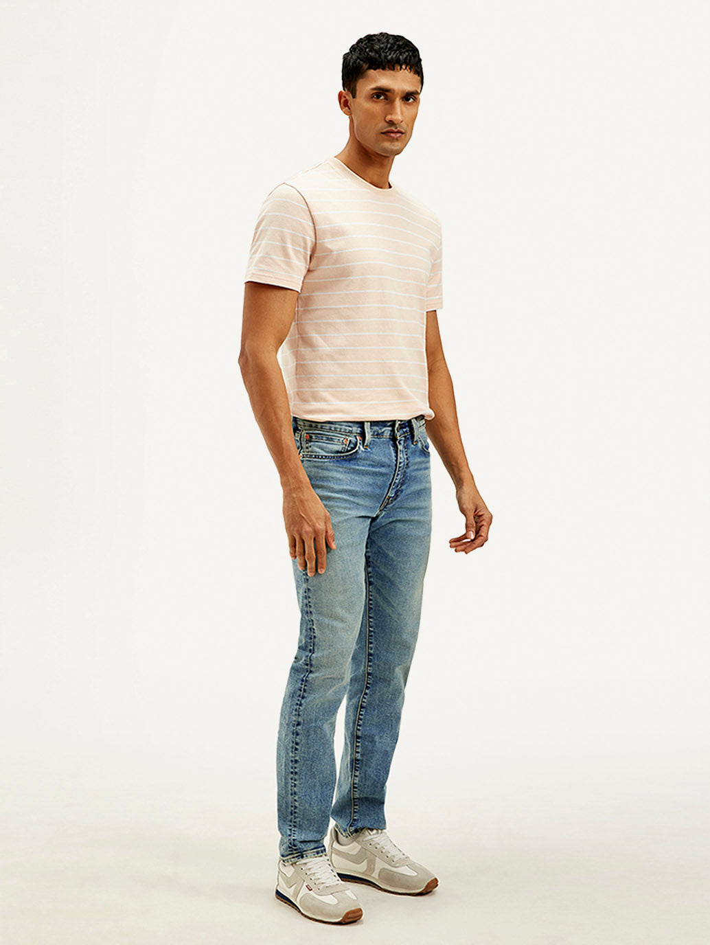Men's 511 Light Blue Slim Fit Mid Rise Jeans - Side View
