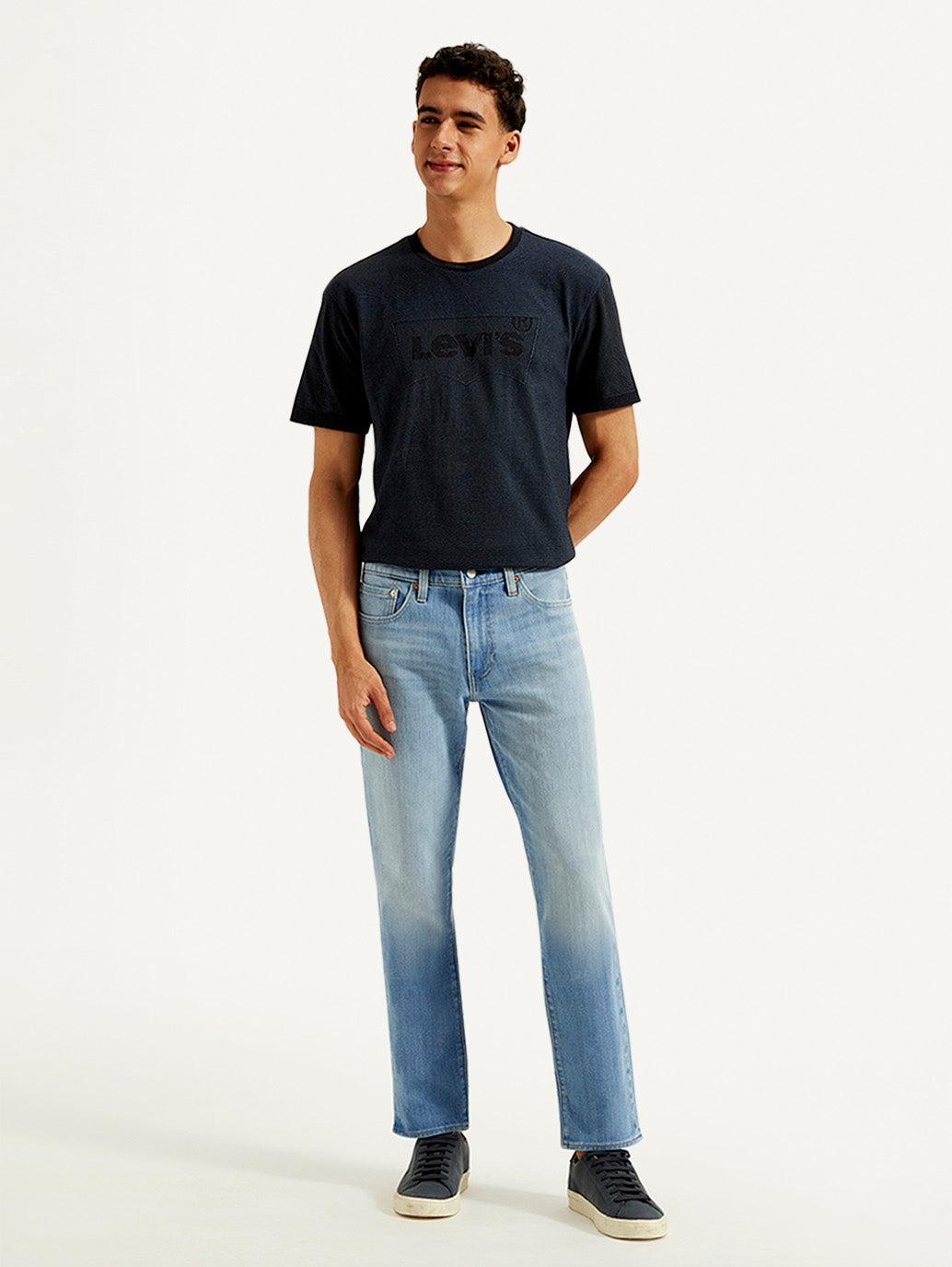 Men's 511 Light Blue Slim Fit Mid Rise Jeans - Front View