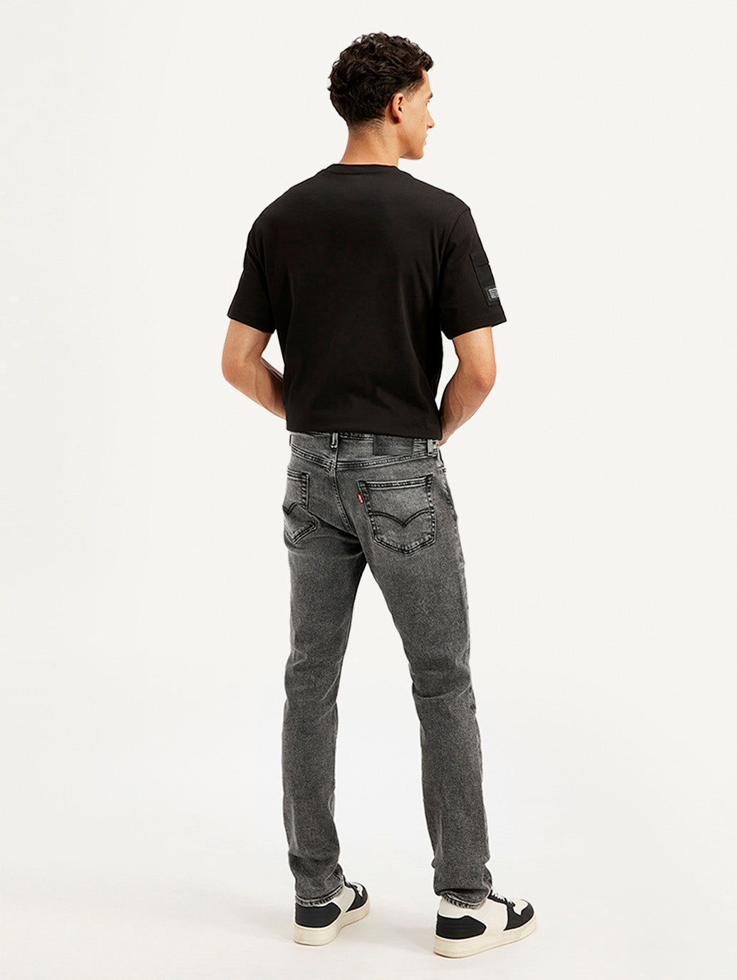 Men's 511 Charcoal Grey Slim Fit Mid Rise Jeans - Back View