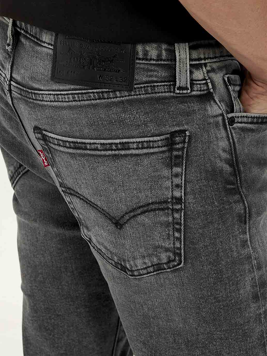 Men's 511 Charcoal Grey Slim Fit Mid Rise Jeans - Detail View