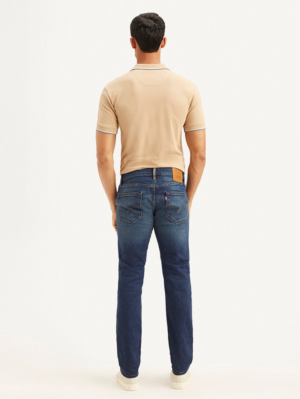 Men's 511 Navy Blue Slim Fit Mid Rise Jeans - Back View