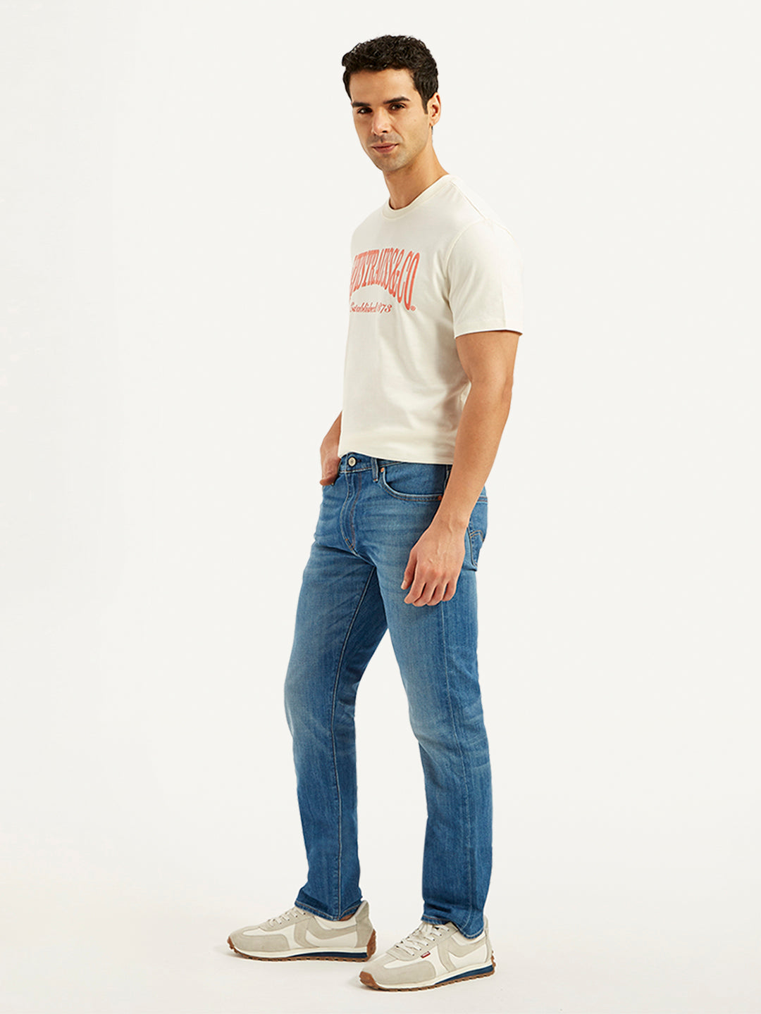 Men's 511 Blue Slim Fit Mid Rise Jeans - 20 View