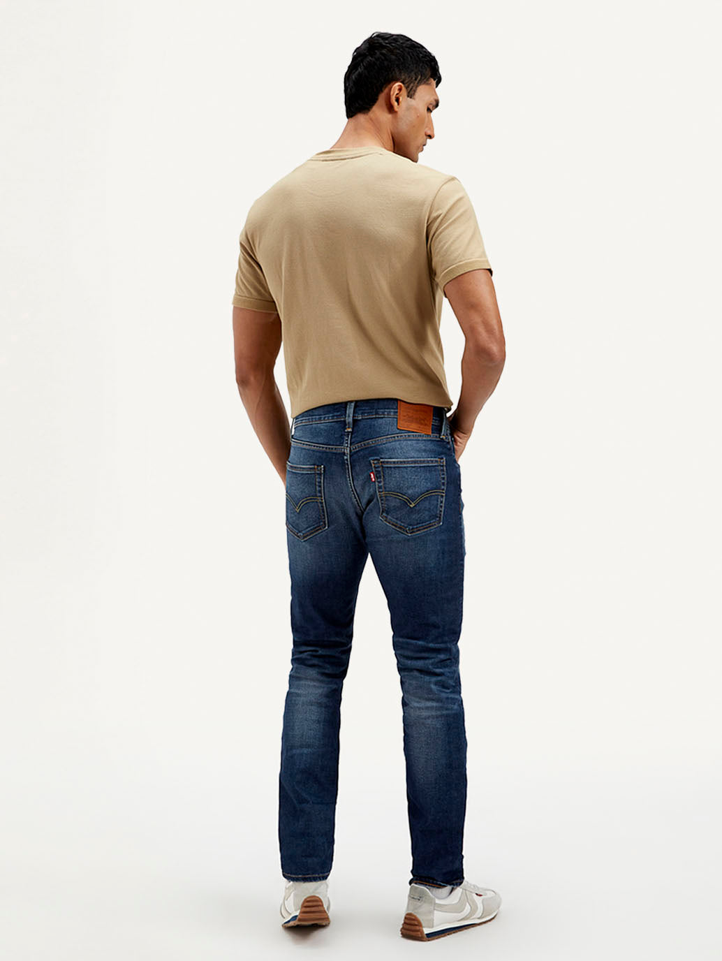 Men's 511 Dark Blue Slim Fit Mid Rise Jeans - Back View