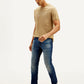 Men's 511 Dark Blue Slim Fit Mid Rise Jeans - Side View