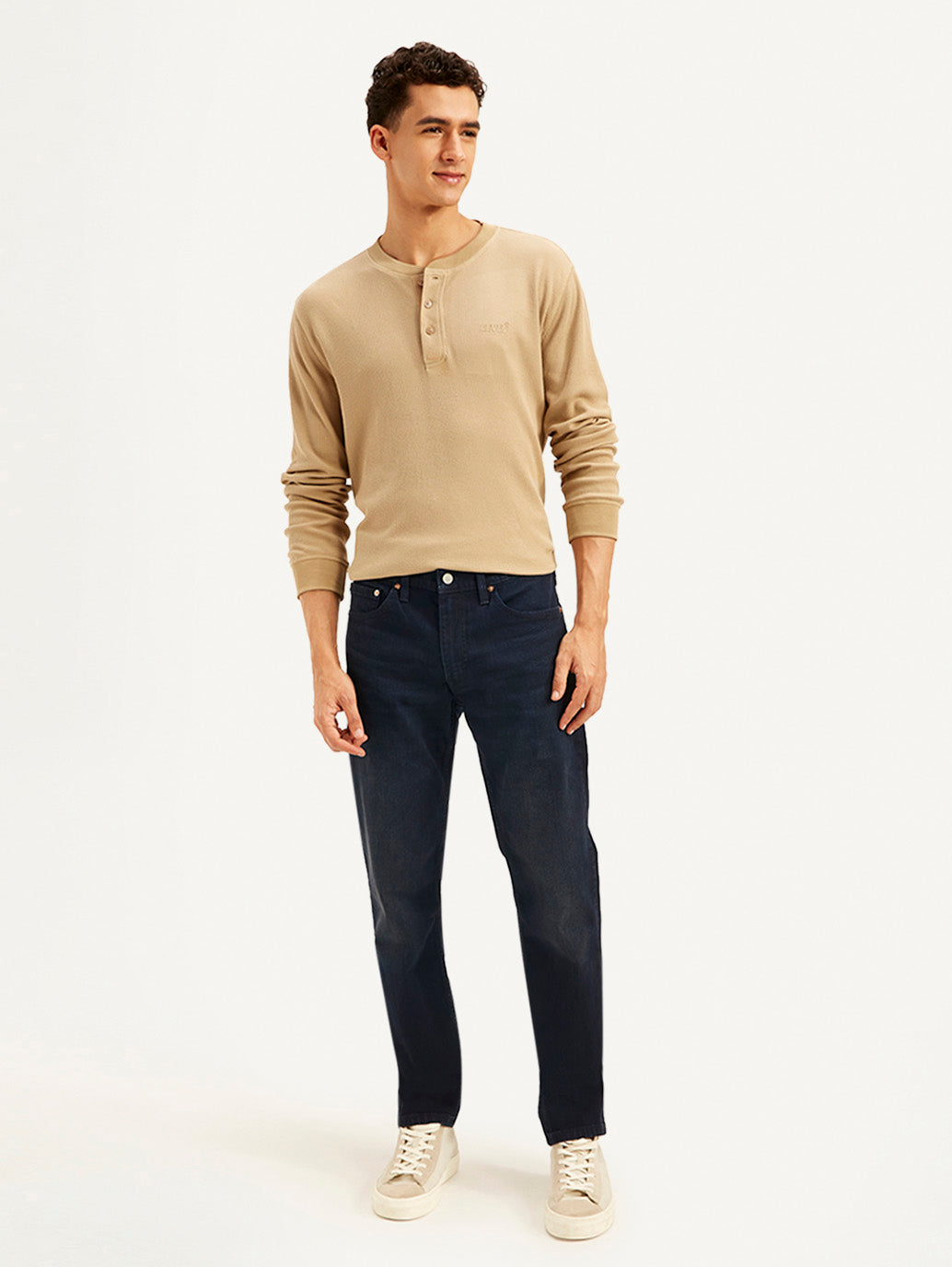 Men's 511 Navy Blue Slim Fit Mid Rise Jeans - Front View