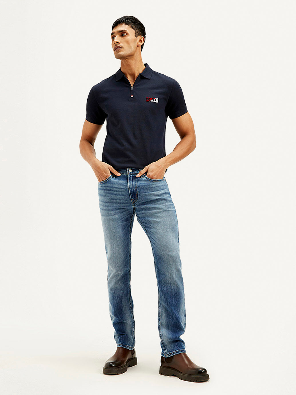 Men's 511 Blue Slim Fit Mid Rise Jeans