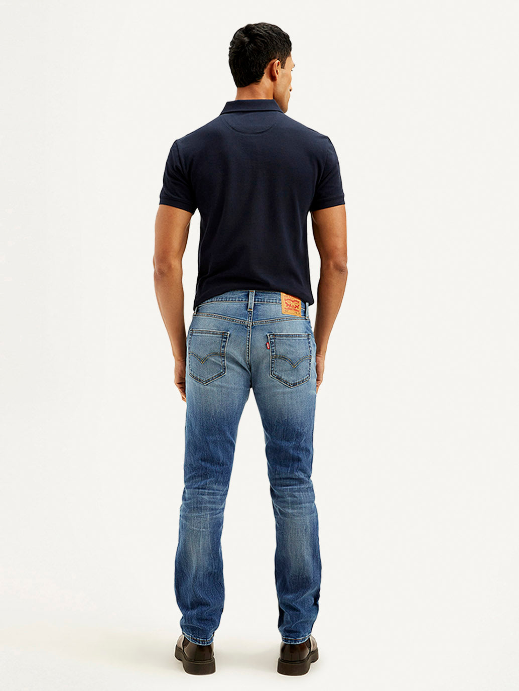 Men's 511 Blue Slim Fit Mid Rise Jeans - Back View