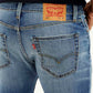 Men's 511 Blue Slim Fit Mid Rise Jeans - Detail View
