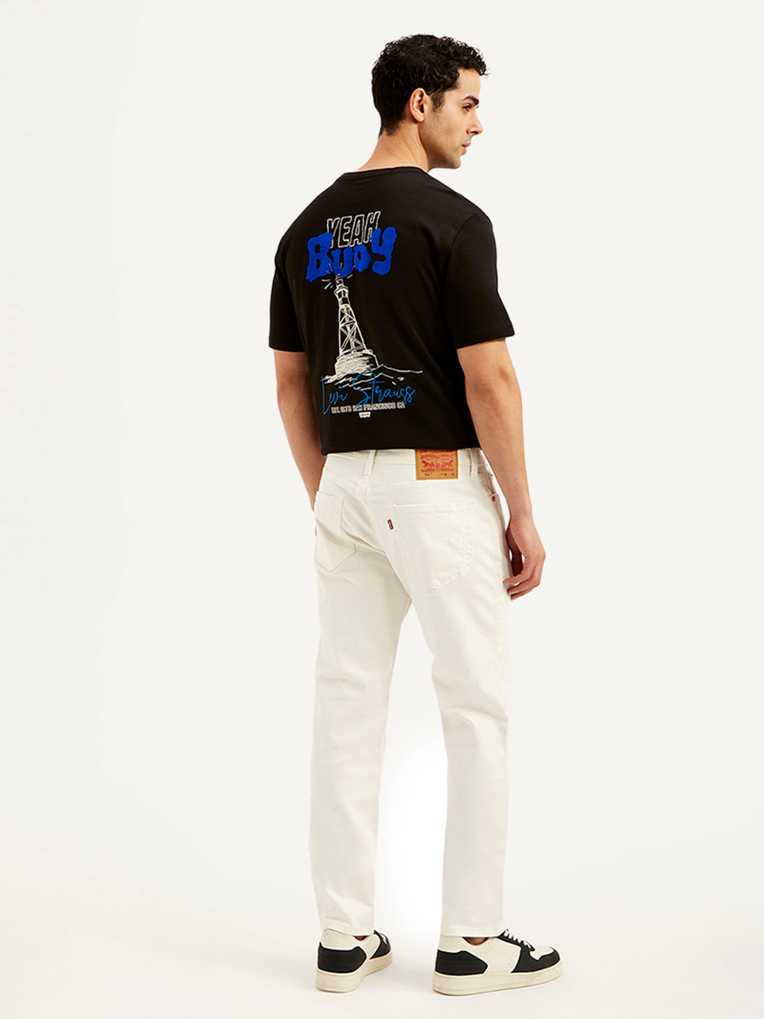 Men's 511 White Slim Fit Mid Rise Jeans - 20 View
