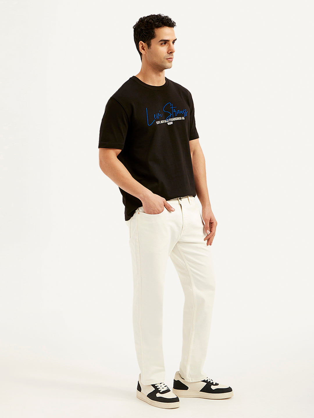 Men's 511 White Slim Fit Mid Rise Jeans - 20 View