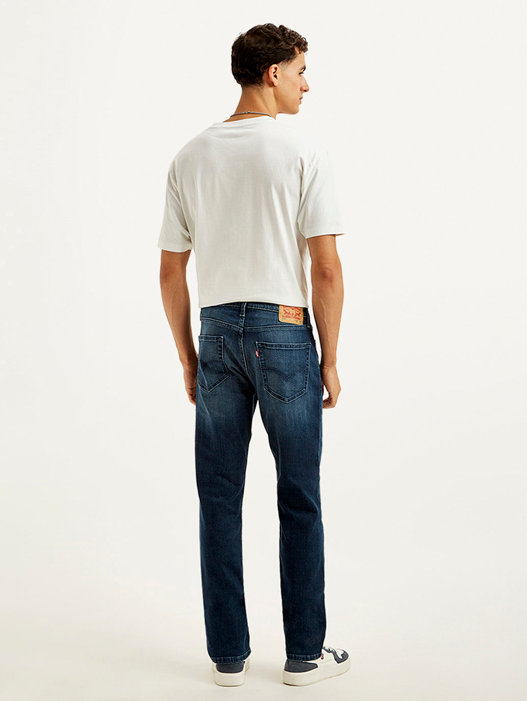 Men's 511 Dark Blue Slim Fit Mid Rise Jeans - Back View