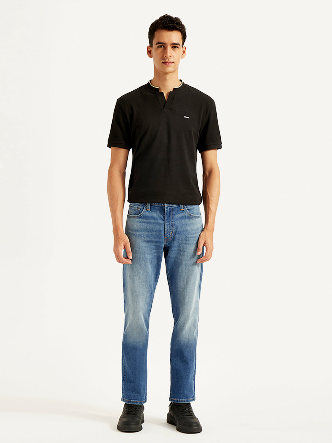 Men's 511 Blue Slim Fit Mid Rise Jeans - Front View