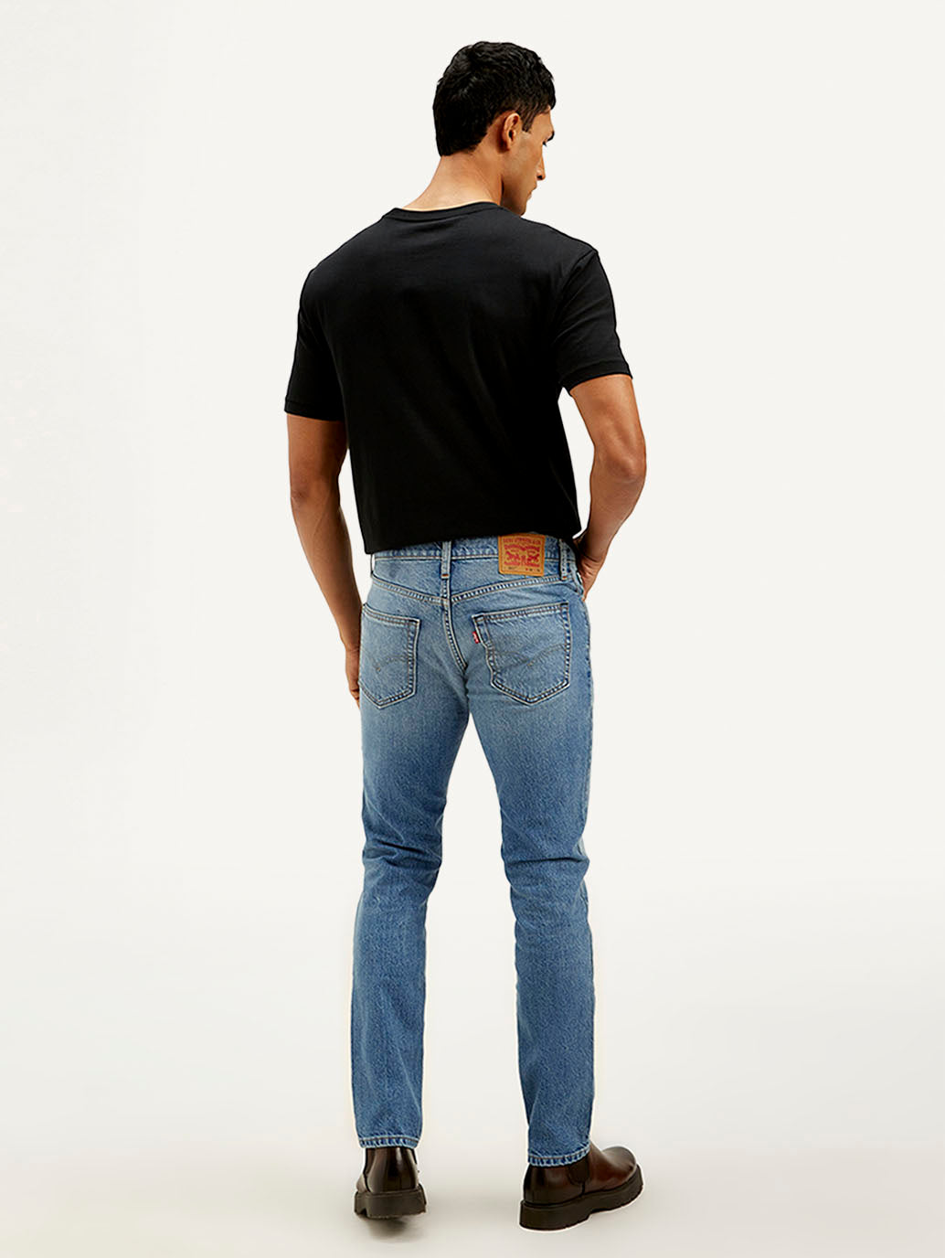 Men's 511 Light Blue Slim Fit Mid Rise Jeans - Back View
