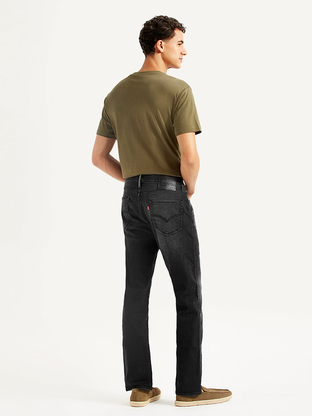 Men's 511 Grey Slim Fit Mid Rise Jeans - Back View