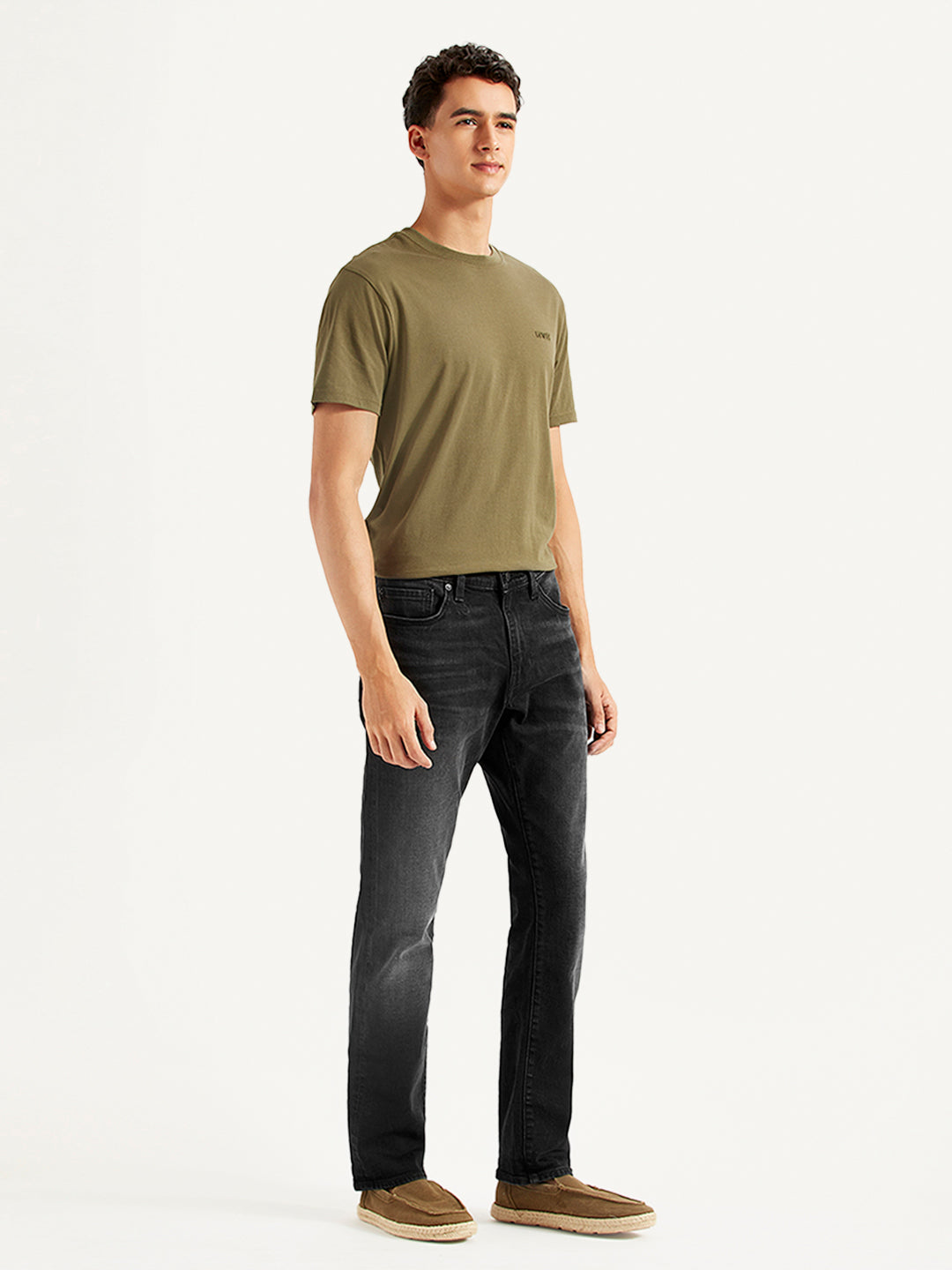 Men's 511 Grey Slim Fit Mid Rise Jeans - Side View