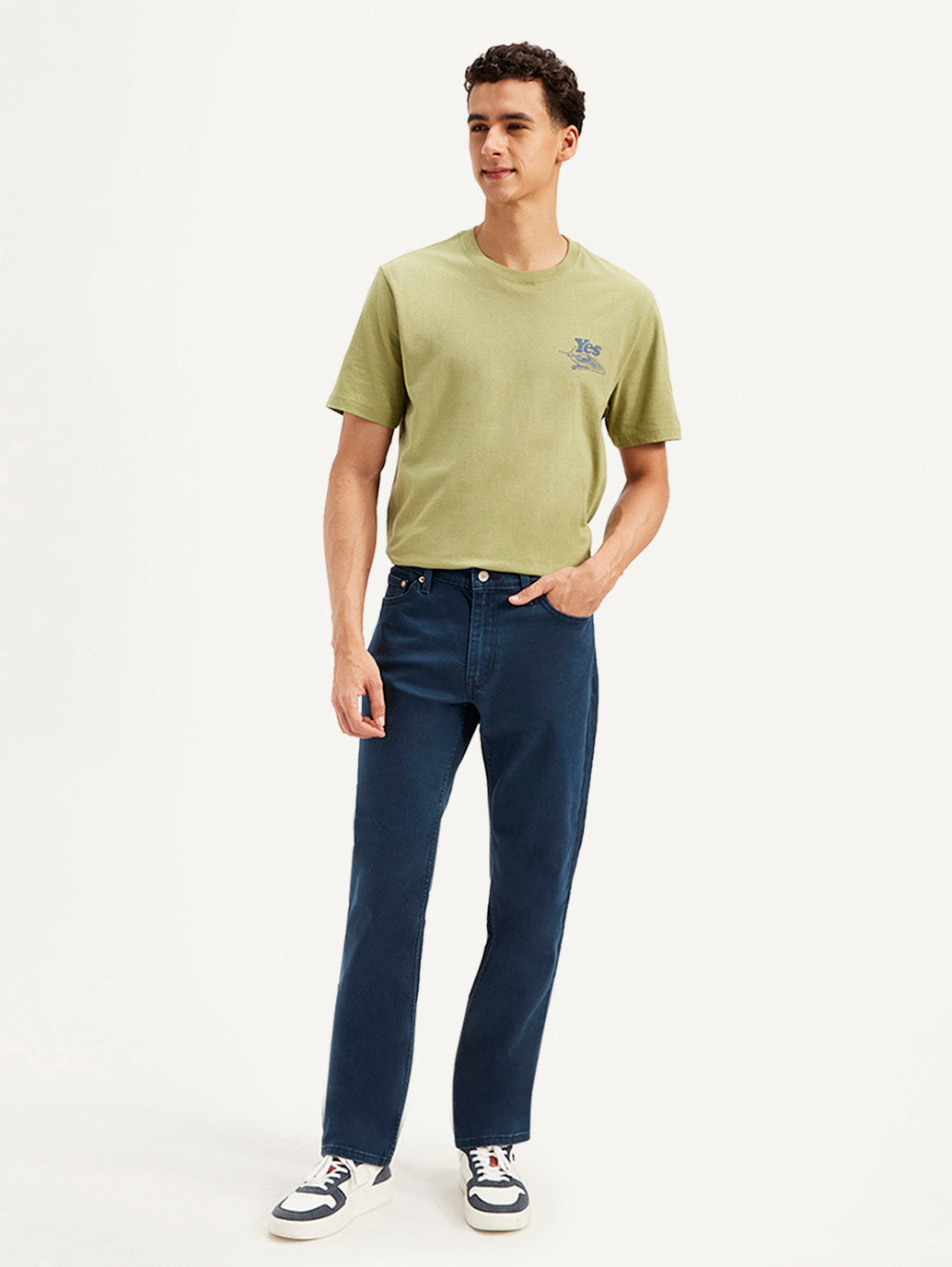 Men's 511 Dark Blue Slim Fit Mid Rise Jeans - Front View