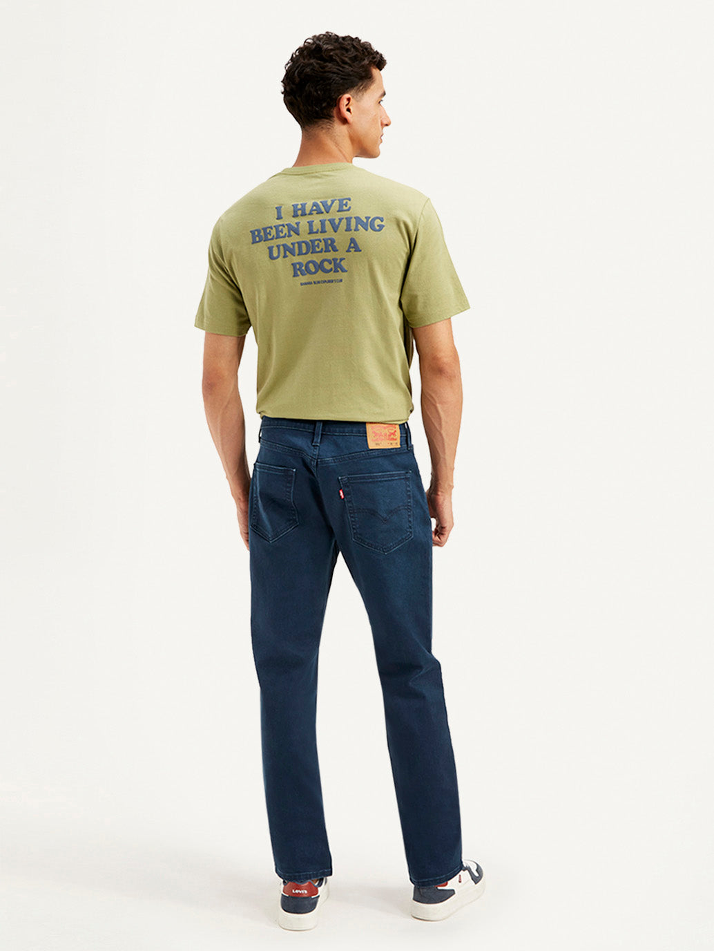 Men's 511 Dark Blue Slim Fit Mid Rise Jeans - Back View