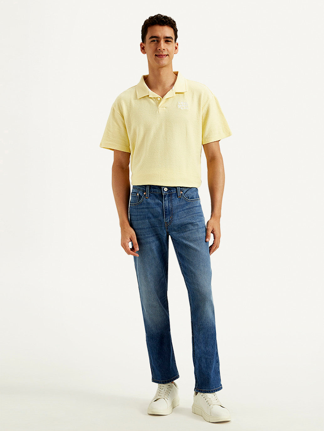 Men's 511 Blue Slim Fit Mid Rise Jeans - Front View
