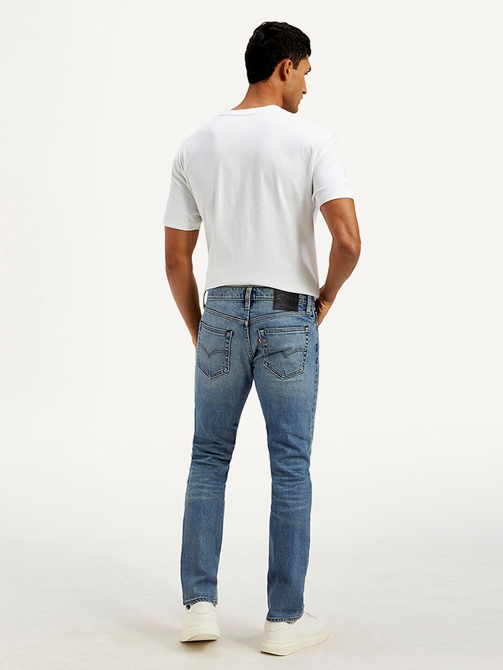 Men's 511 Blue Slim Fit Mid Rise Jeans - Back View