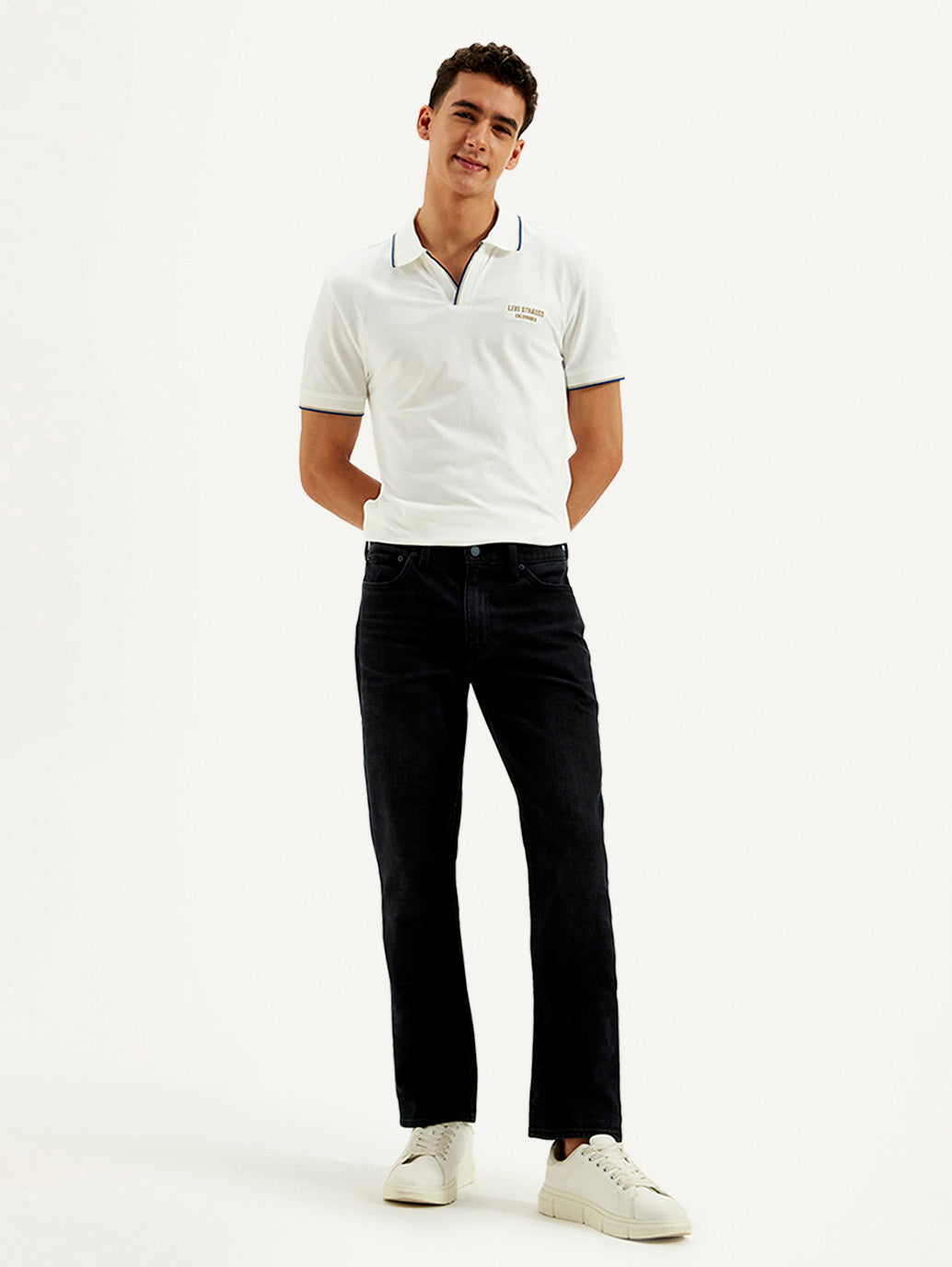 Men's 511 Black Slim Fit Mid Rise Jeans - Styleshot View