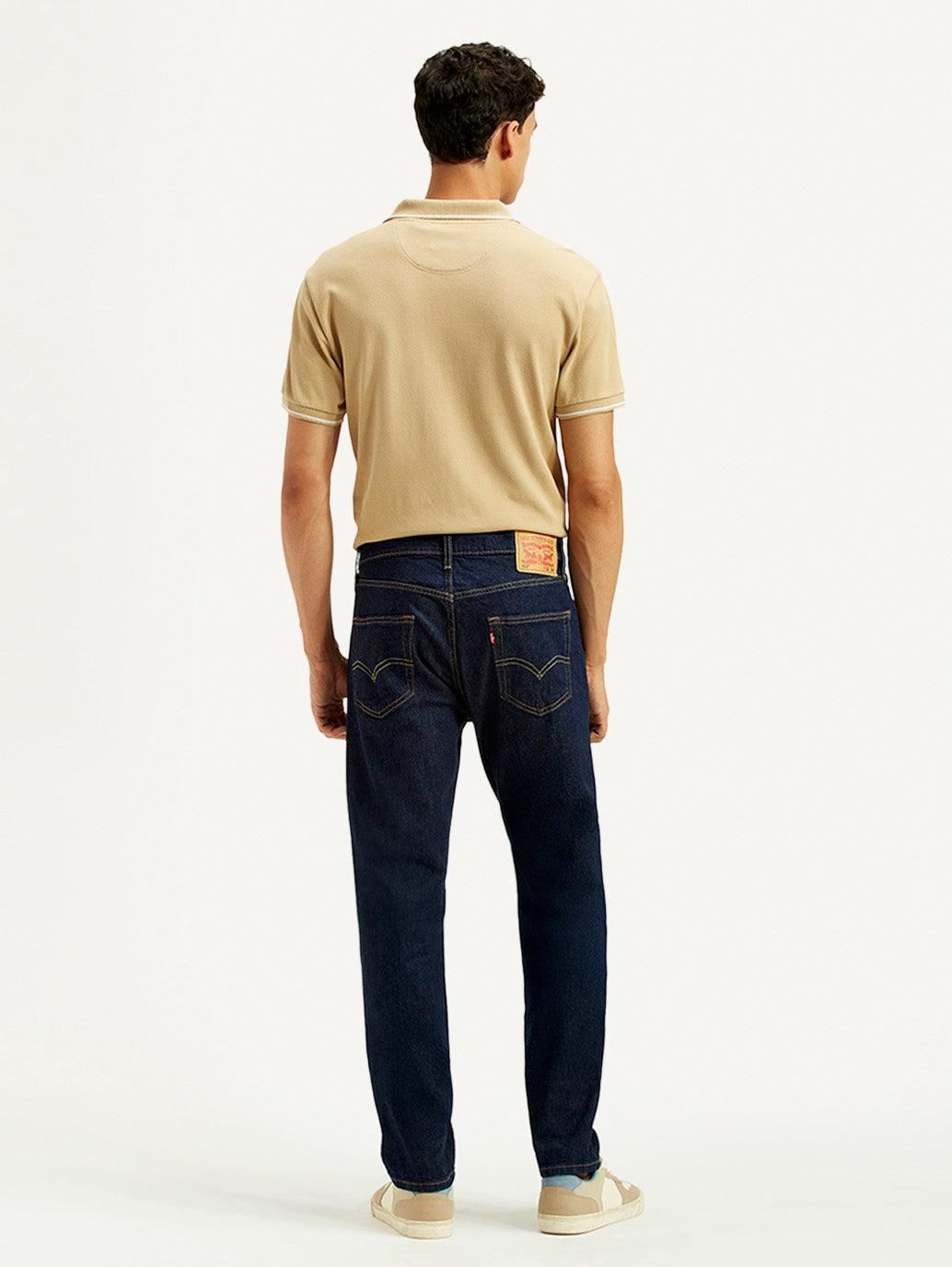Men's 511 Navy Blue Slim Fit Mid Rise Jeans - Back View