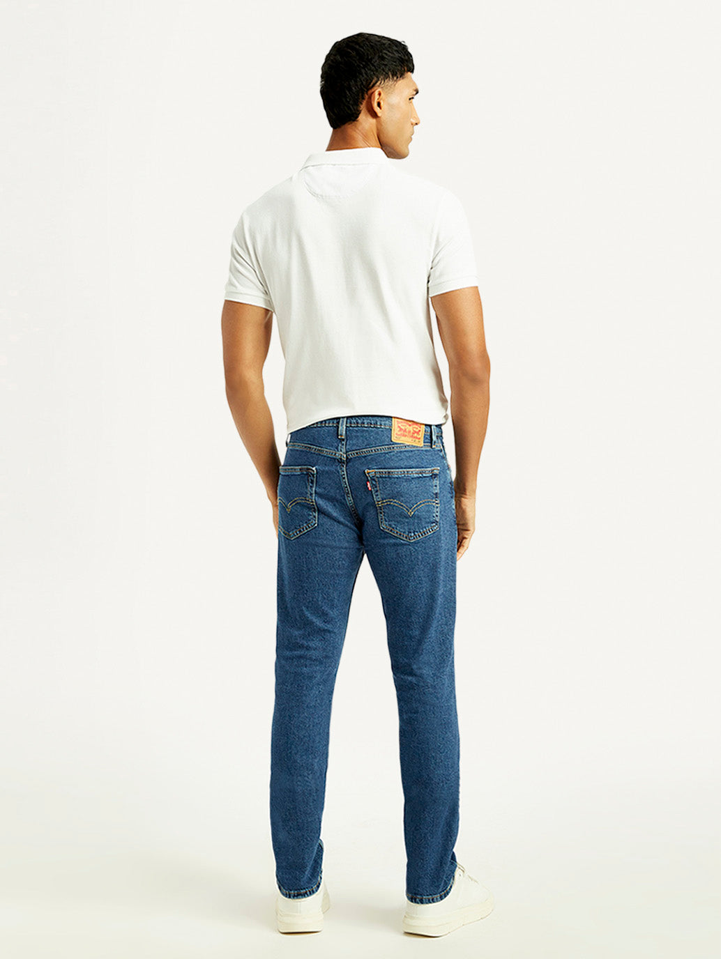 Men's 511 Blue Slim Fit Mid Rise Jeans - Back View
