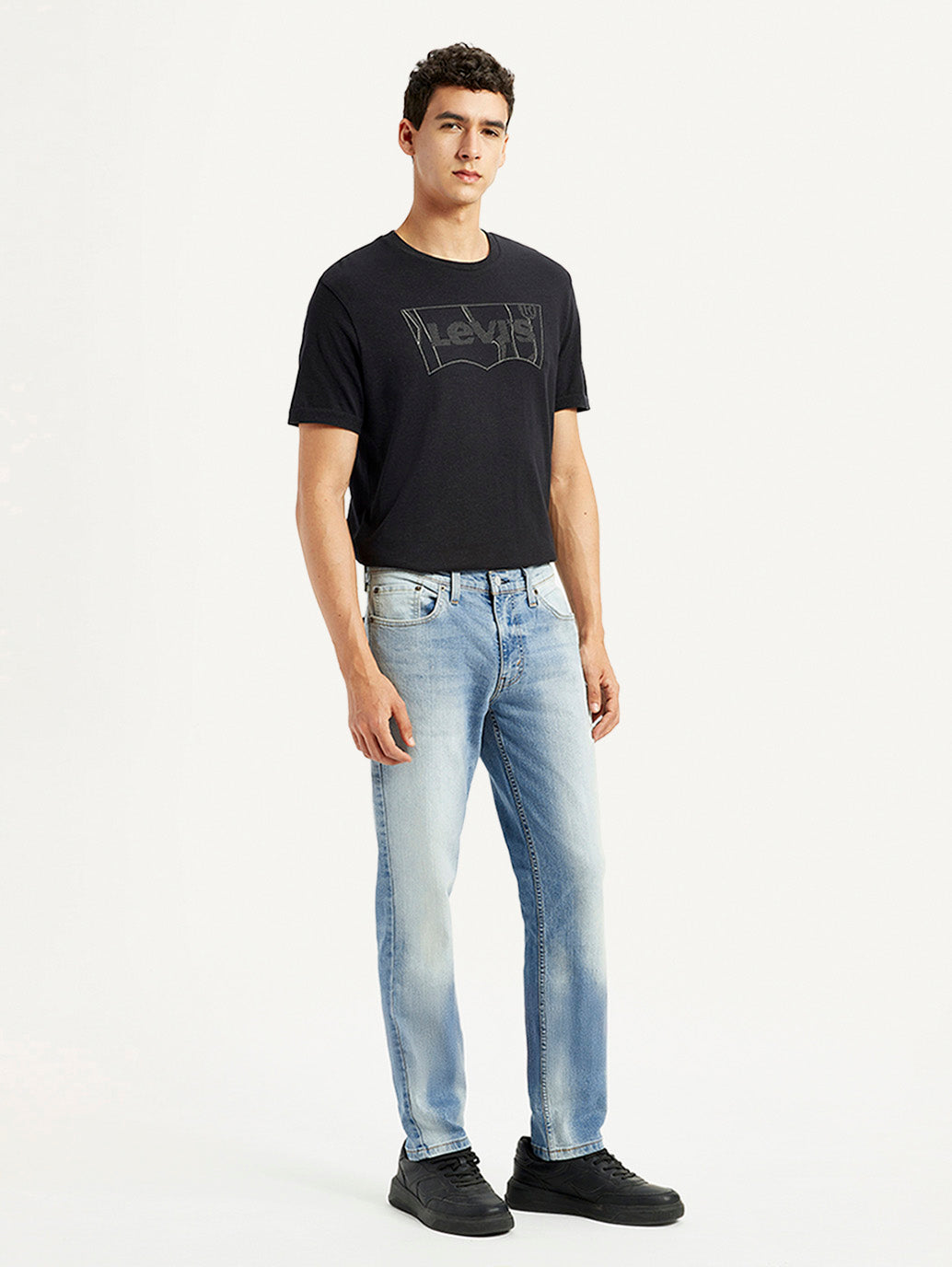 Men's 511 Light Blue Slim Fit Mid Rise Jeans - Side View