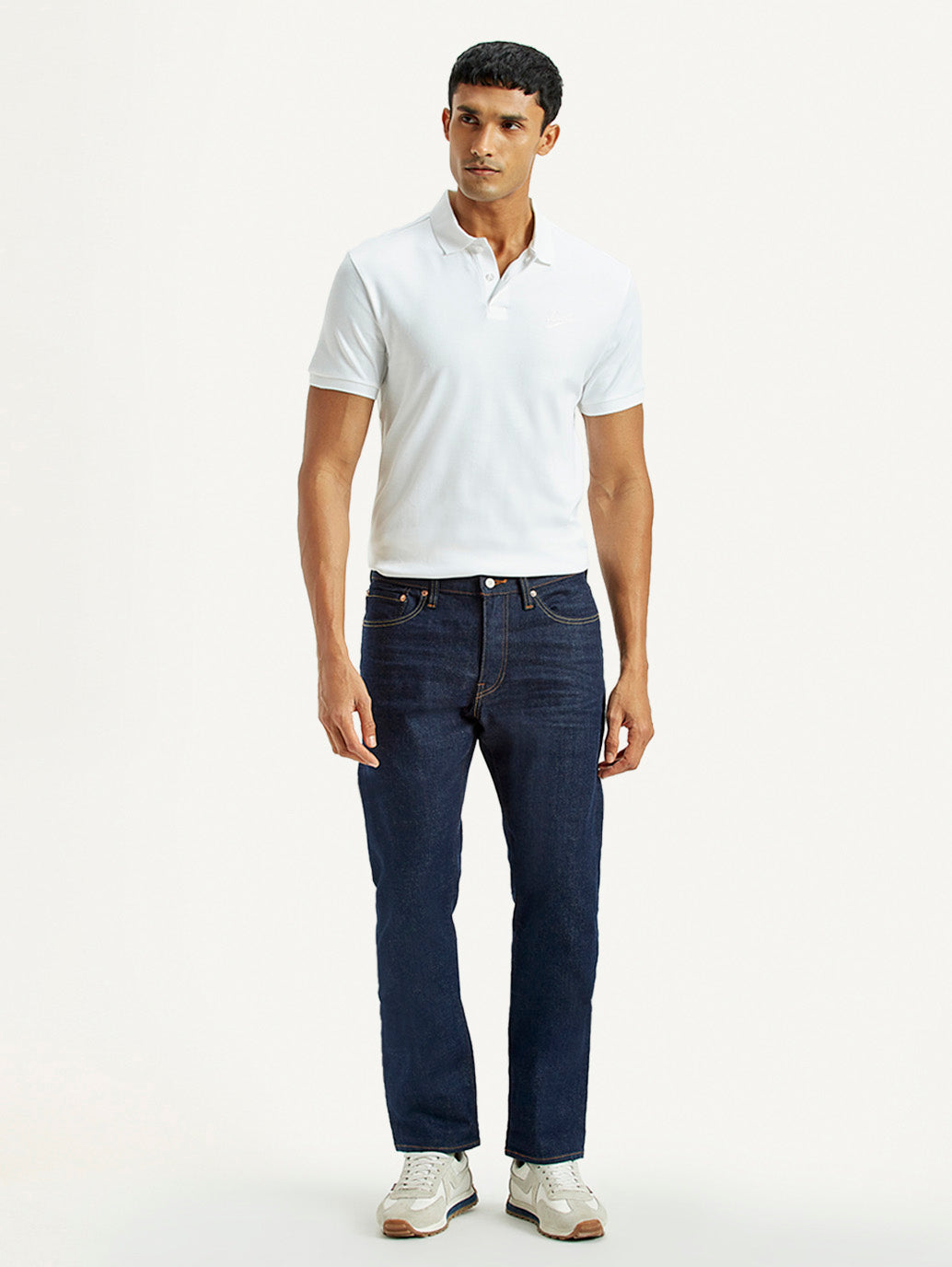Men's 511 Dark Indigo Slim Fit Mid Rise Selvedge Jeans - Front View