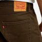 Men's 511 Brown Overdyed Slim Fit Mid Rise Jeans - Detail View