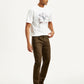 Men's 511 Brown Overdyed Slim Fit Mid Rise Jeans - Side View