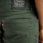 Men's 511 Dark Green Overdyed Slim Fit Mid Rise Jeans - Detail View