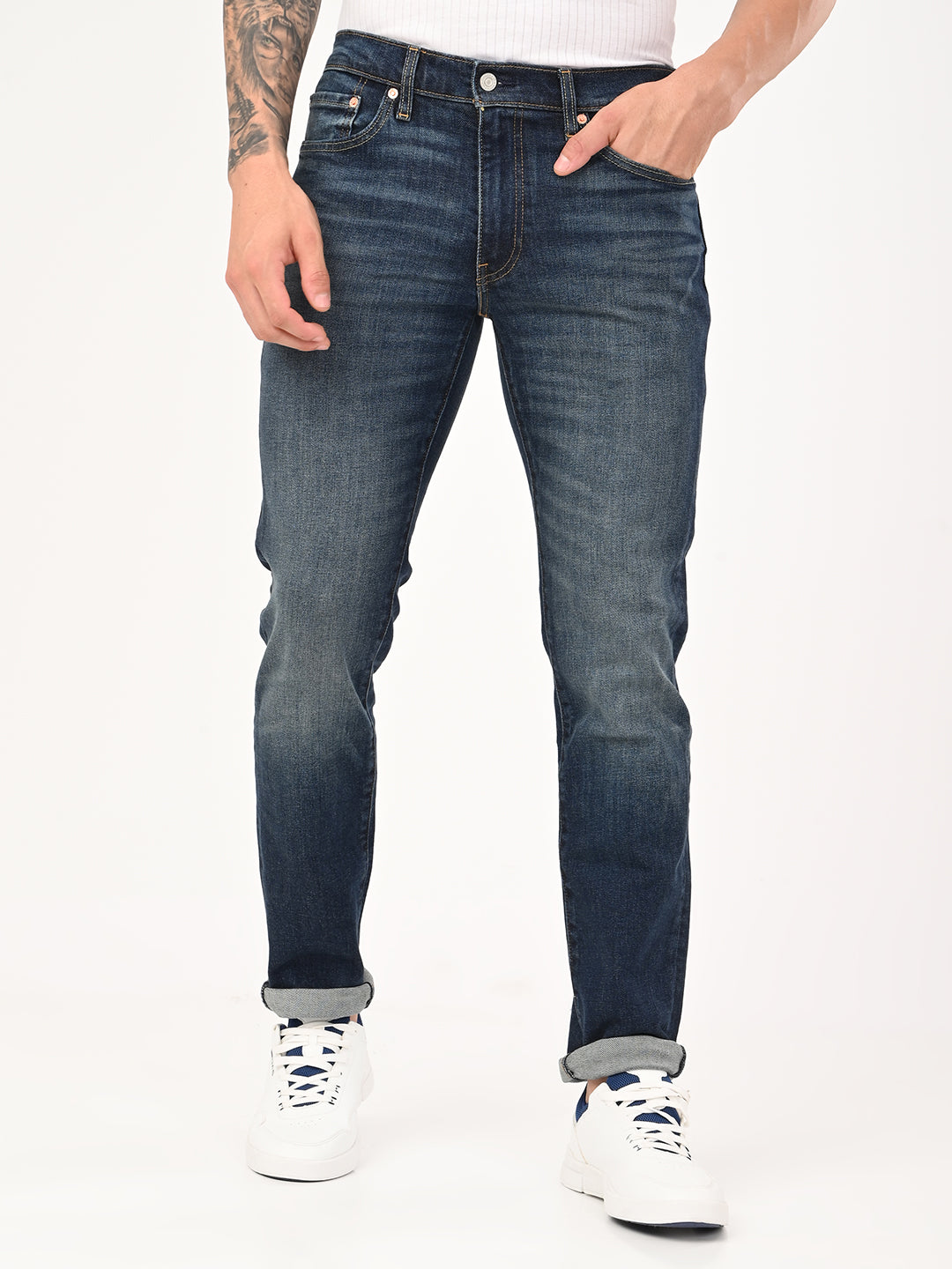 Men's 511 Blue Slim Fit Mid Rise Jeans