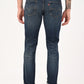 Men's 511 Blue Slim Fit Mid Rise Jeans - bac View