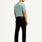 Men's Redloop 511 Black Slim Fit Mid Rise Linen Jeans - Back View