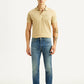 Men's 511 Blue Slim Fit Mid Rise Linen Jeans - Front View