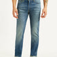 Men's 511 Blue Slim Fit Mid Rise Linen Jeans - Front View