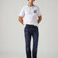Men's 511 Dark Blue Slim Fit Mid Rise Linen Jeans - Styleshot View