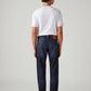 Men's 511 Dark Blue Slim Fit Mid Rise Linen Jeans - Back View
