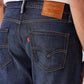 Men's 511 Dark Blue Slim Fit Mid Rise Linen Jeans - Detail View