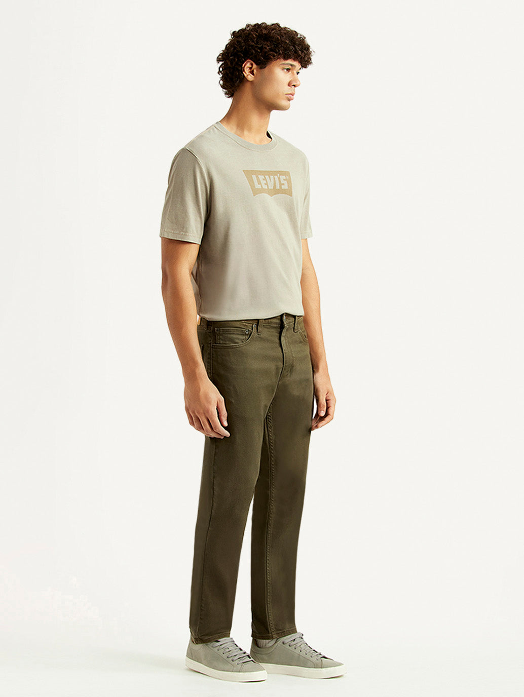 Men's 511 Olive Slim Fit Mid Rise Jeans - Side View