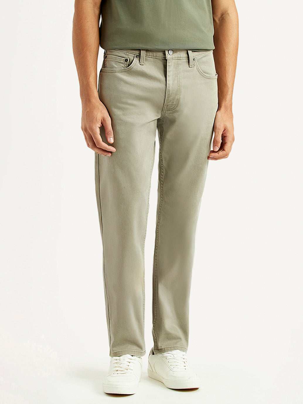 Men's 511 Light Green Slim Fit Mid Rise Jeans - Front View