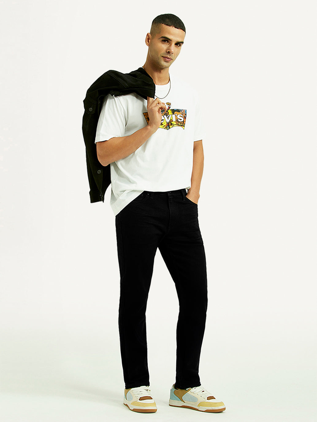 Men's 511 Black Slim Fit Mid Rise Kooltex Jeans