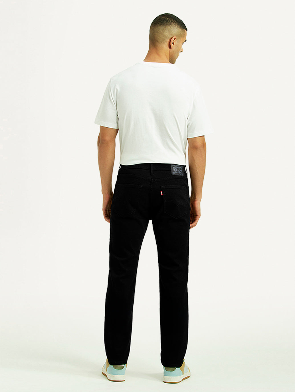 Men's 511 Black Slim Fit Mid Rise Kooltex Jeans - Back View