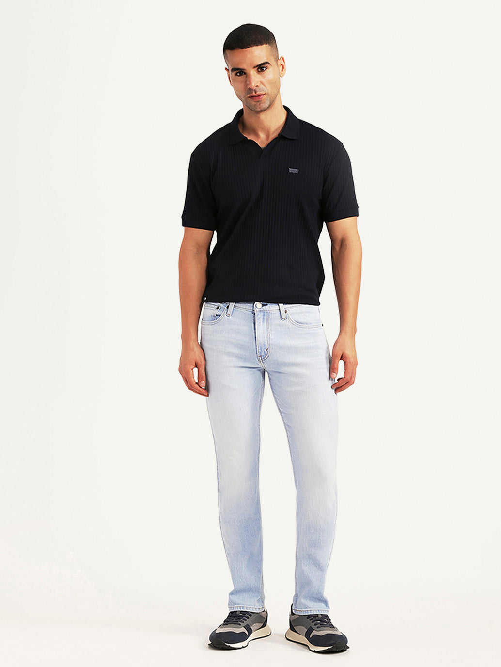 Men's 511 Light Blue Slim Fit Mid Rise Jeans - Front View