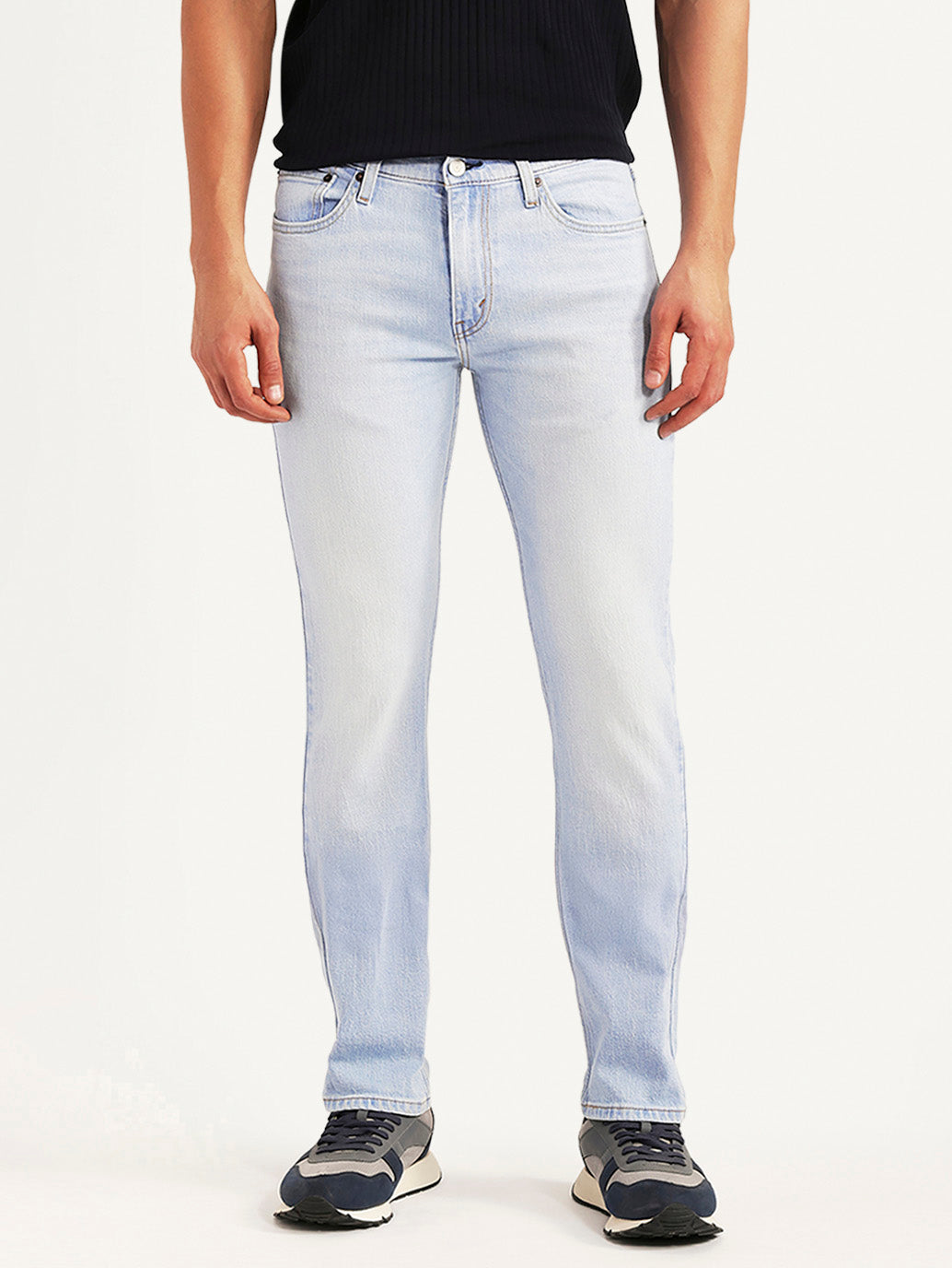 Men's 511 Light Blue Slim Fit Mid Rise Jeans - Front View