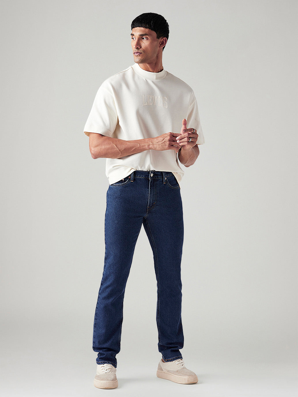 Men's 511 Blue Slim Fit Mid Rise Jeans - Styleshot View