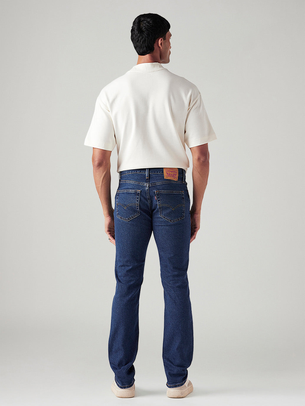 Men's 511 Blue Slim Fit Mid Rise Jeans - Back View